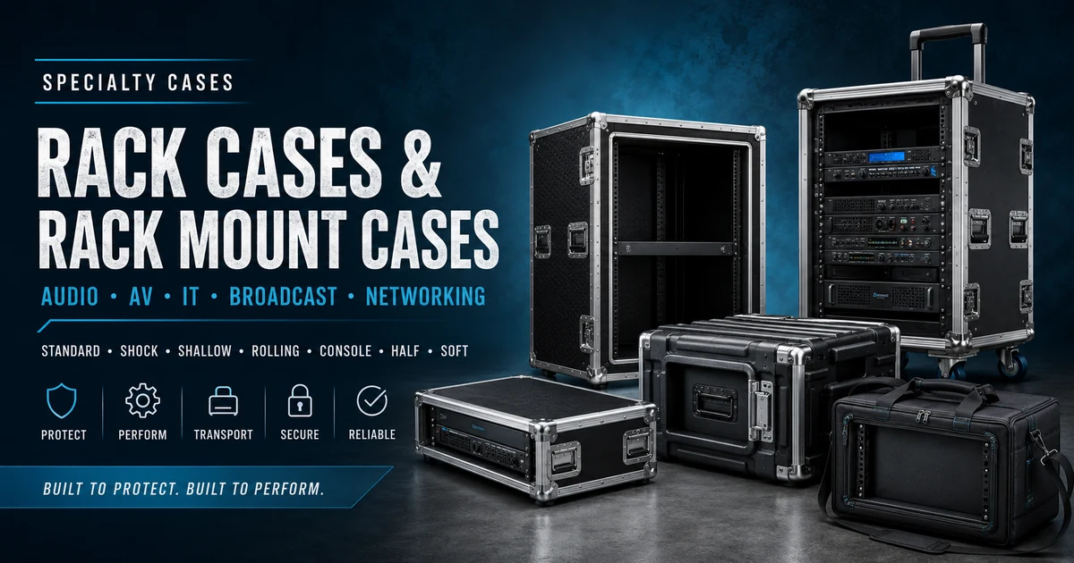 Rack cases and 19-inch rack mount cases for audio, AV, IT, broadcast, networking, and mobile production equipment