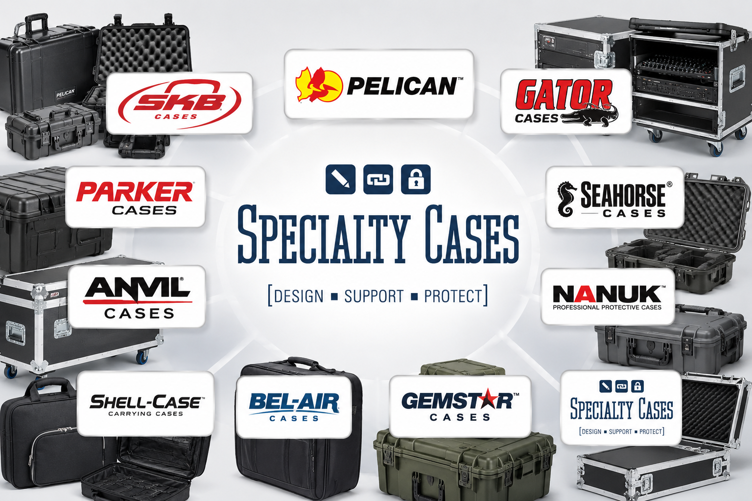 Protective case brands available from Specialty Cases
