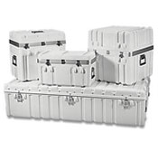 Parker roto molded shipping case for rugged equipment transport